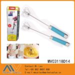 2Pcs 14" S/S Spin Egg Beater In Color Box