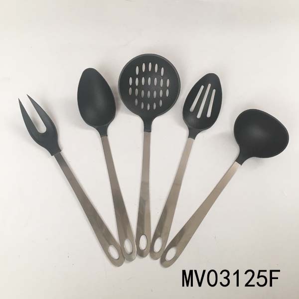5Pcs Nylon Kitchen Tools Cooking Sets With S/S Handle