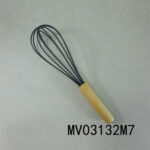 Silicone Egg Whisk With Wooden Handle