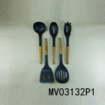 Sets Of 5Pcs Nylon Utensils In Brown Box