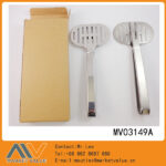 2Pcs Fork Tong Stainless Steel In Brown Box