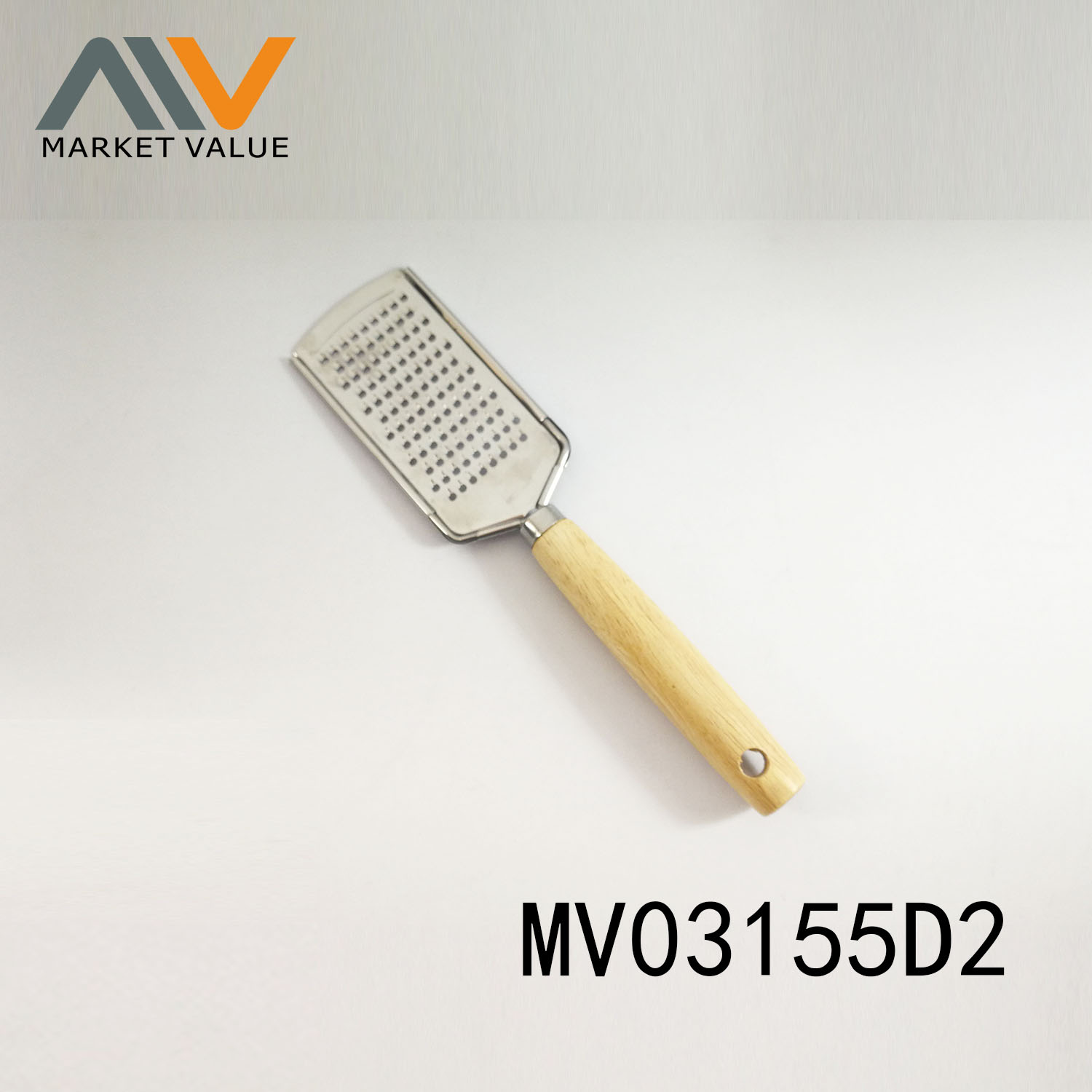 MV03155D2 S/S Grater With Wooden Handle