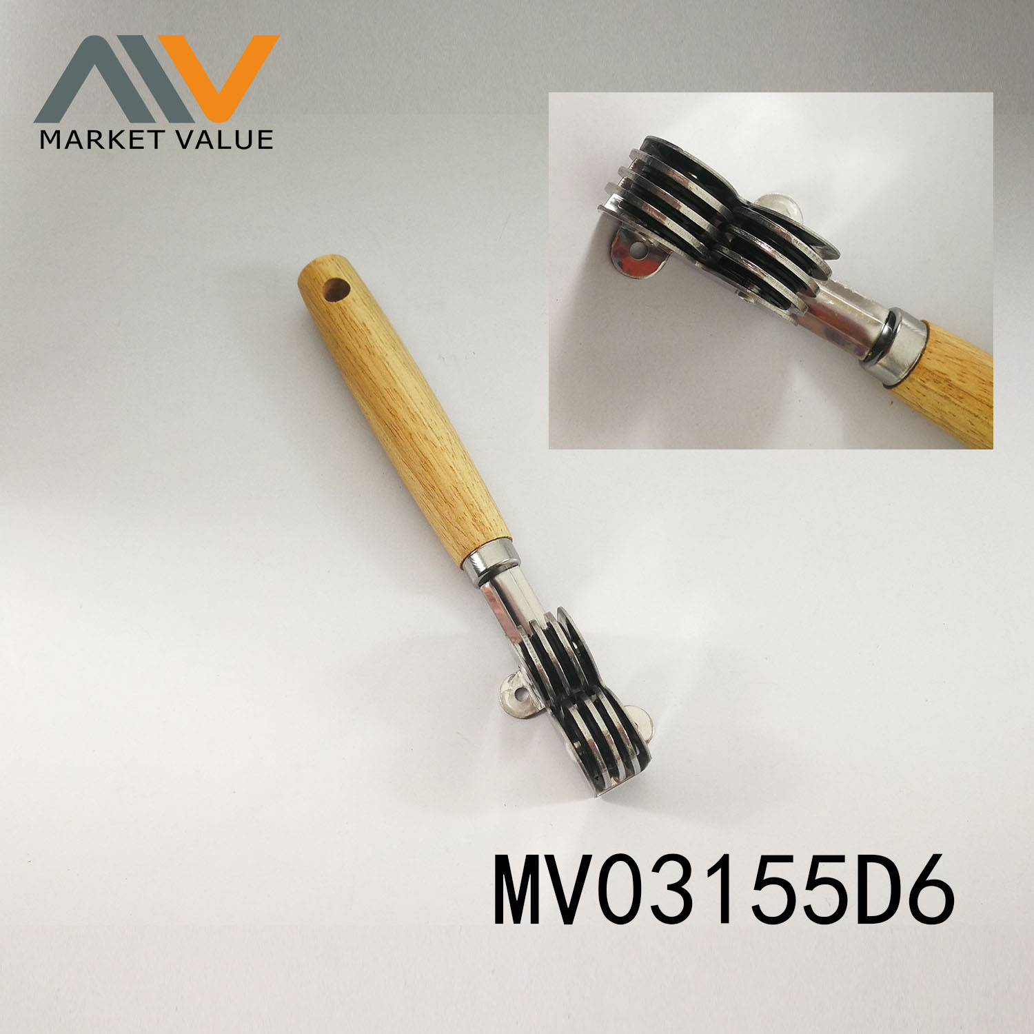 MV03155D6 S.S Knife Sharpener With Wood Handle