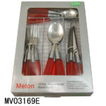 24Pcs Cutlery Set + Wire Rach In Colour Box