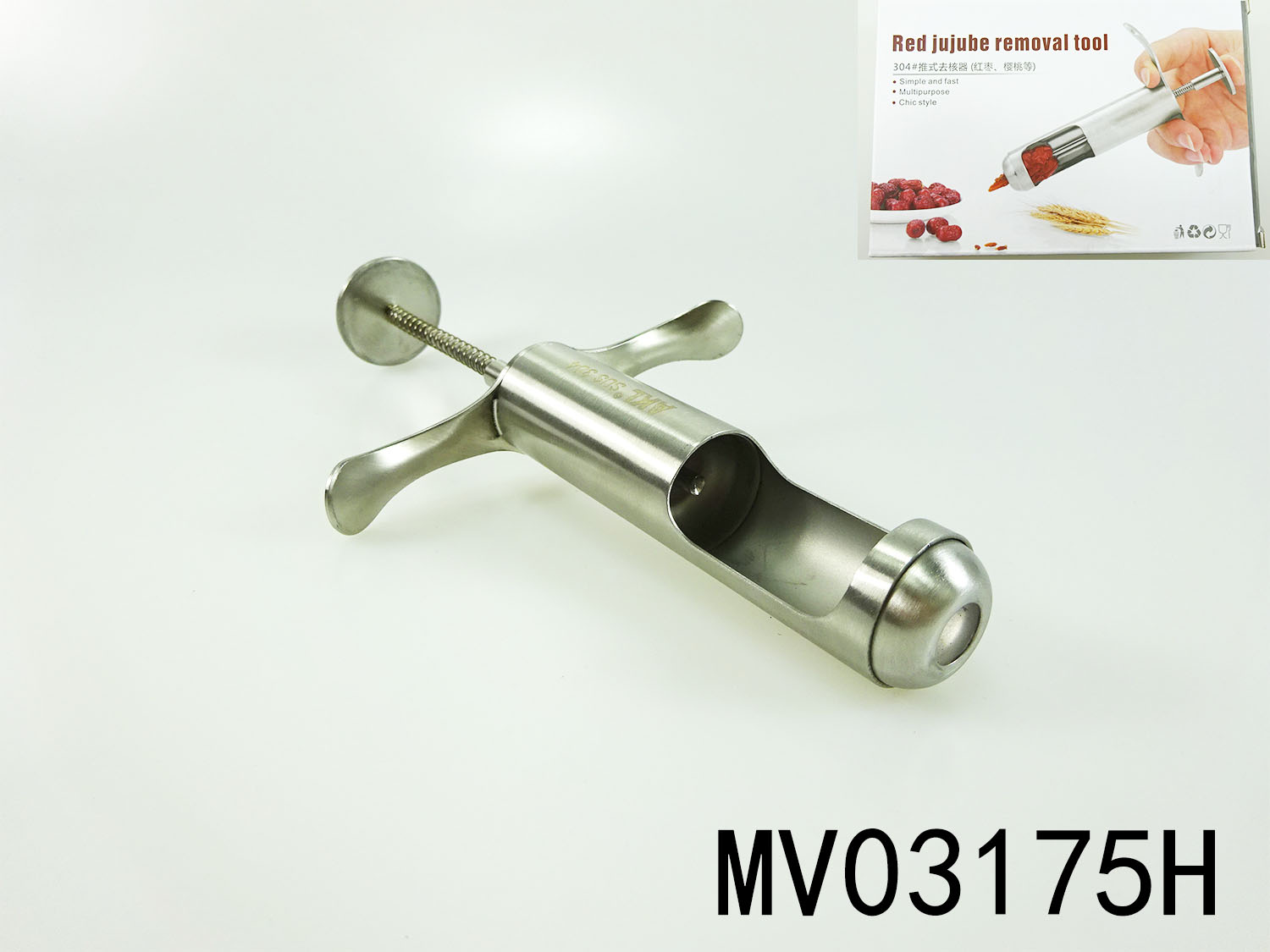 MV03175H S/S Cherry Pitter In Color Box