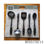 Sets Of 5Pcs Rubber Handle Nylon Kitchen Tools
