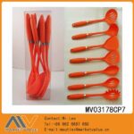7Pcs Rubber Handle Nylon Kitchen Tools In Pvc Box