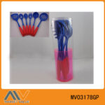 6 Pcs Rubber Handle Nylon Kitchen Tools In Pvc Box