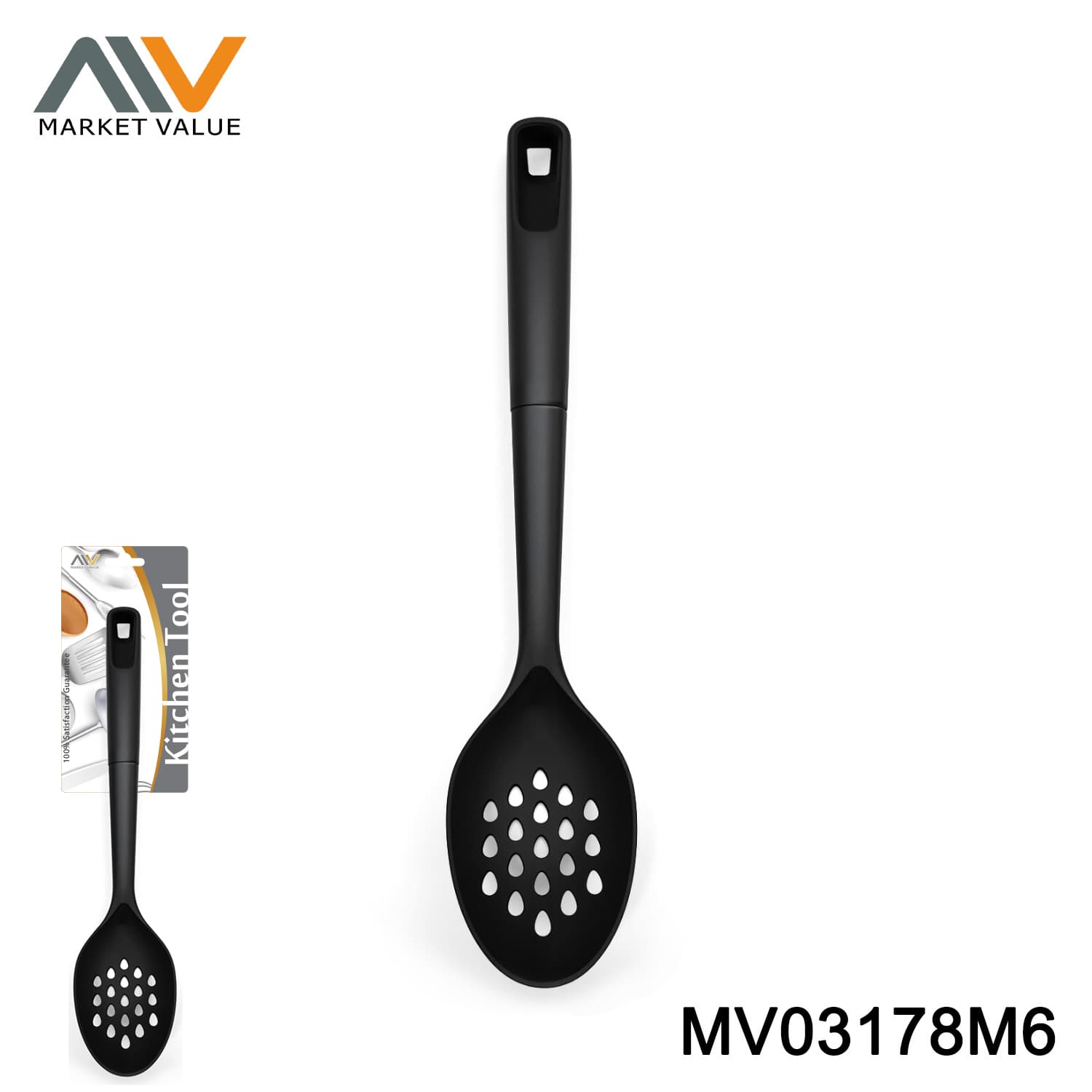 MV03178M6 Nylon Slotted Spoon With Tpr+Pp Handle