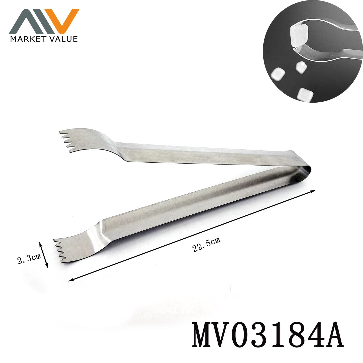 MV03184A 9Inch Ss Ice Tong/Food Tong