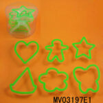 6Pcs Plastic Cookie Cutters With Pvc Box