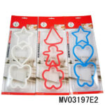 3Pcs Plastic Cookie Cutters