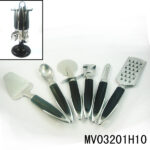 6Pcs S/S Kitchen Tools With Plastic Handle