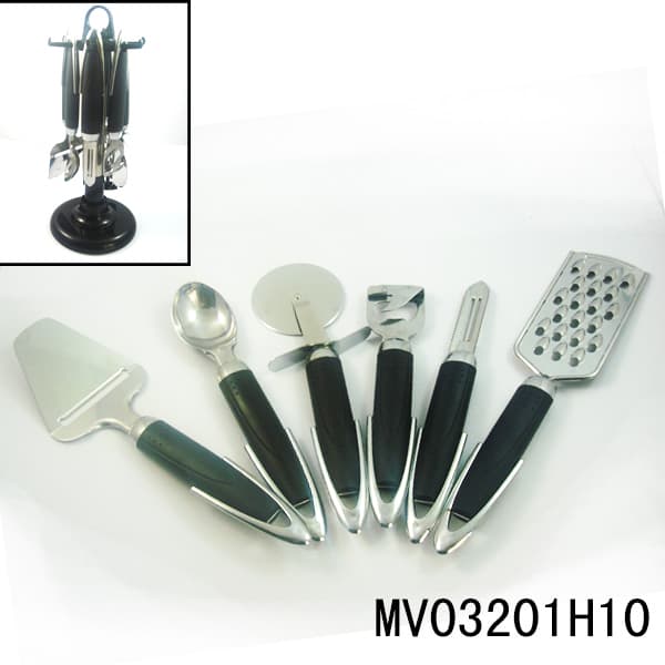 MV03201H10 6Pcs S/S Kitchen Tools With Plastic Handle
