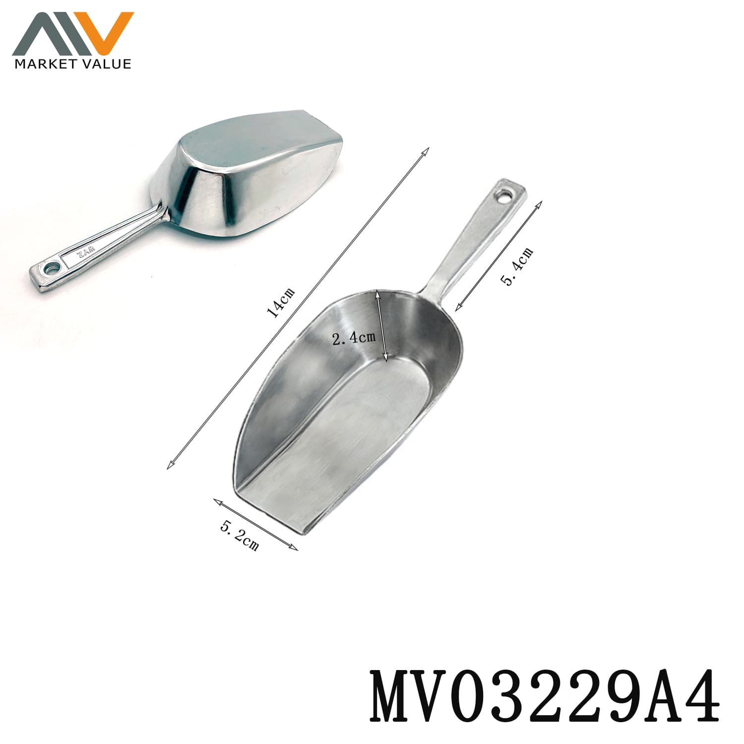 MV03229A4 Aluminum Ice Scoop