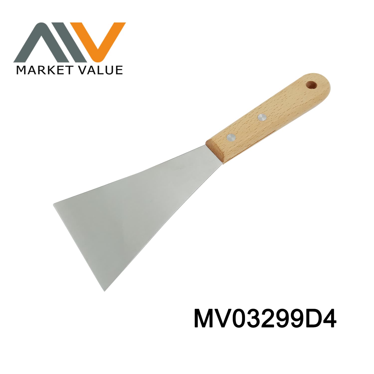 MV03299D4 Ss Frying Shovel With Oak Handle