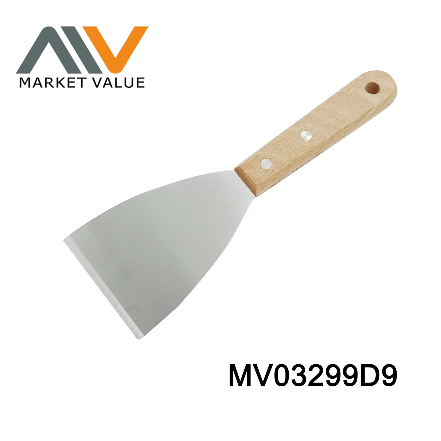 MV03299D9 Ss Frying Shovel With Oak Handle
