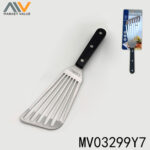 S.S Fish Turner With Wooden Handle