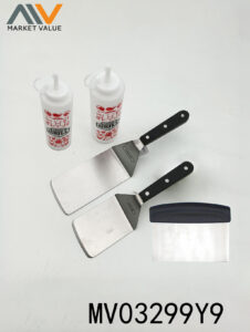 5Pcs Outdoor Bbq Grill Griddle Tools Set With Color Box