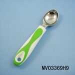 Rubber And Plastic Handle Stainless Steel Icecream Spoon
