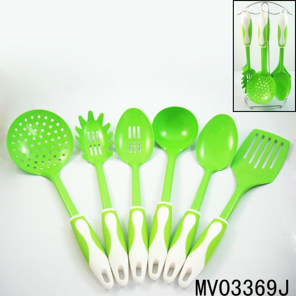 MV03369J S/S Rubber And Plastic Handle Non Stick Kitchen Tools