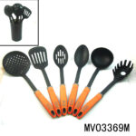 6Pcs Nylon Kitchen Tools With Plastic& Rubber Handle