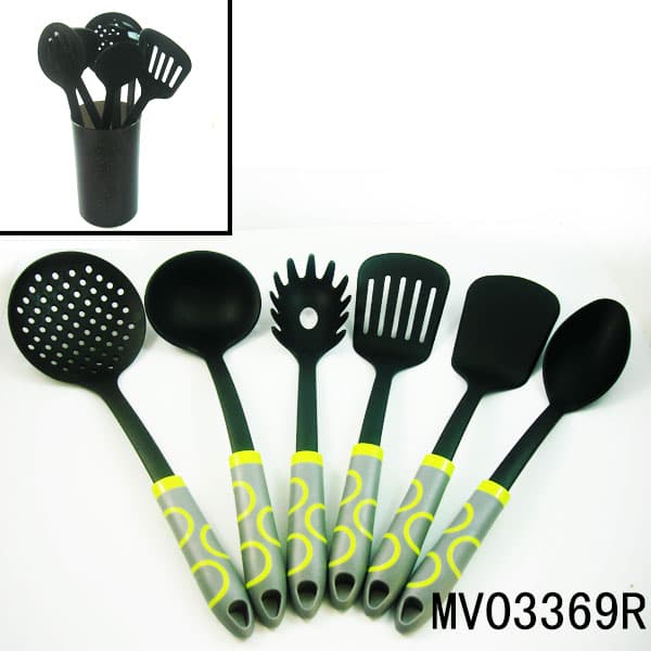 6Pcs Nylon Kitchen Tools With Plastic Handle