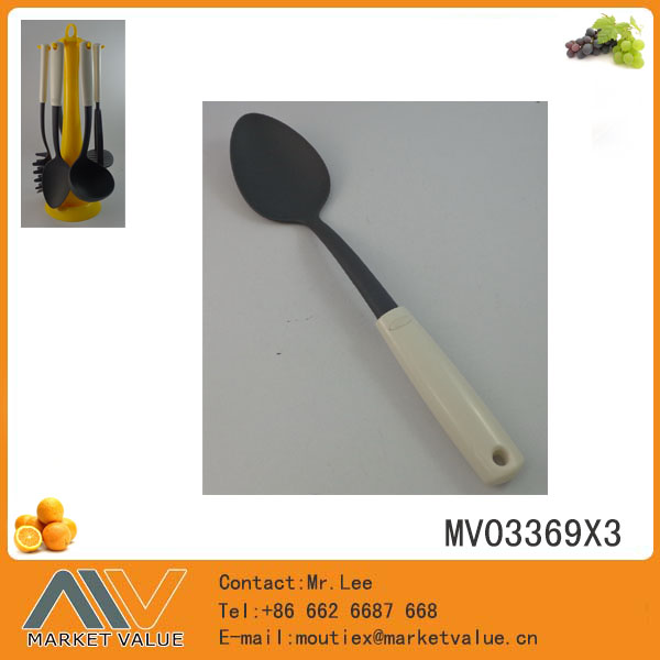 MV03369X3 Nylon Kitchen Tools With Abs White Handle/Spoon