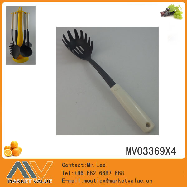 MV03369X4 Nylon Kitchen Tools With Abs White Handle/Slotted Shavel