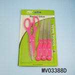 3Pcs Steak Knives And Kitchen Scissors
