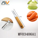 S/S Peeler With Wood Handle