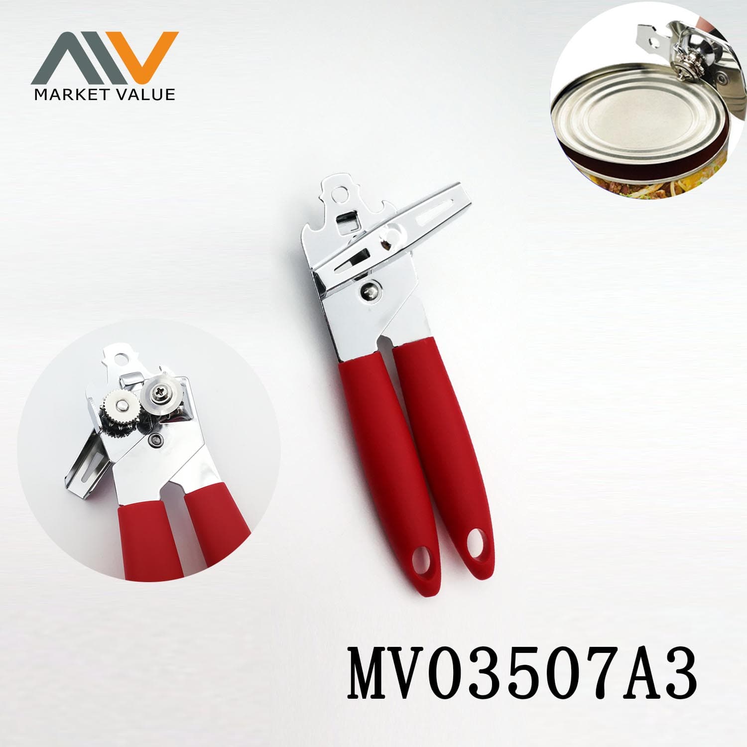 MV03507A3 Chrome Can Opener With Pp Handle