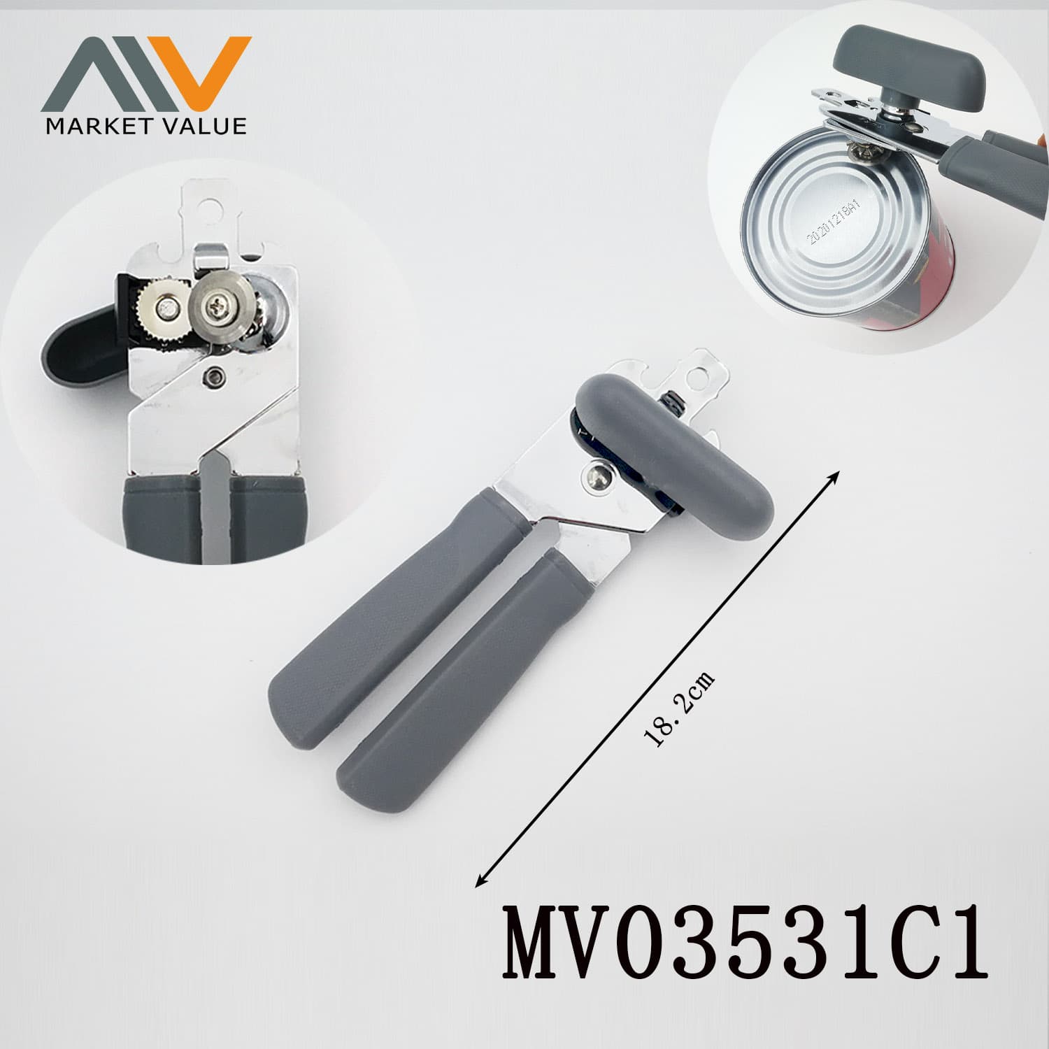 MV03531C1 S.S.Can Opener Plastic Handle