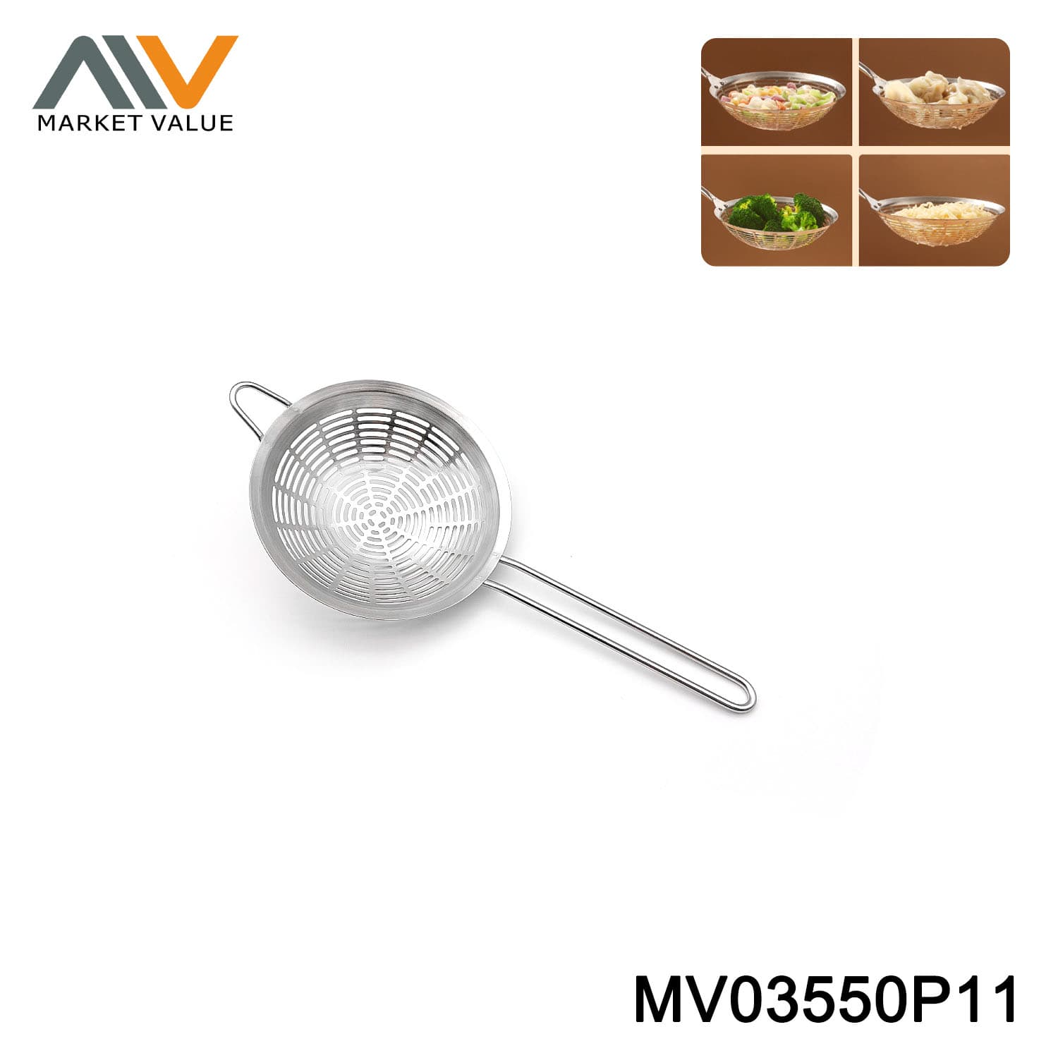 MV03550P11 16CM SS Long Hole Strainer