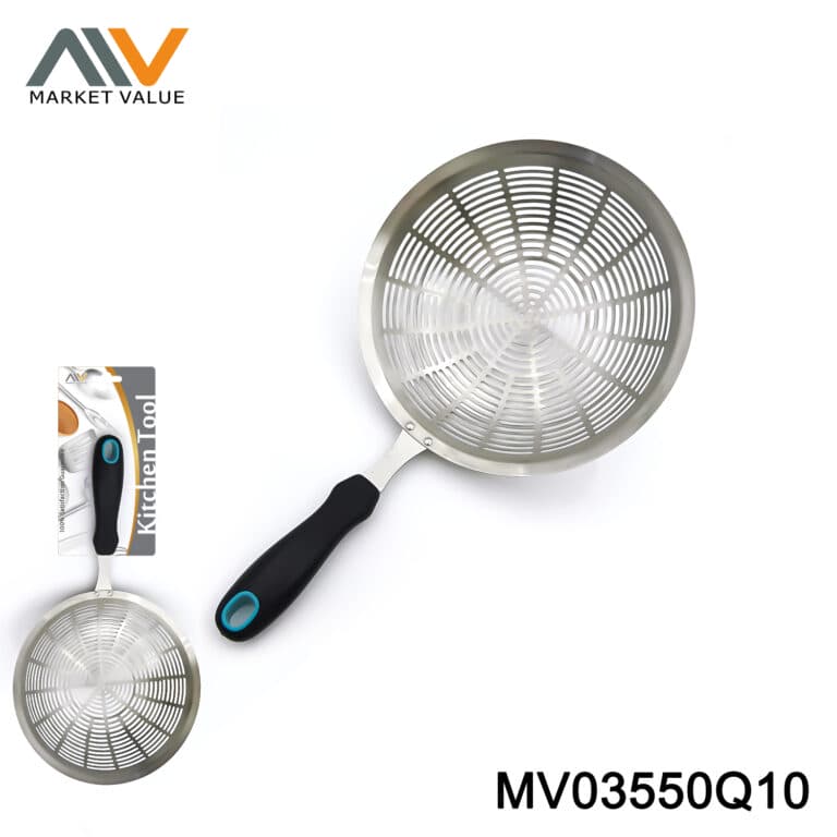 22CM SS Long Hole Strainer With TPR Handle