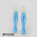 Slicone Baby Spoon Plastic Handle