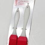 2Pc Silicone Brush With Plastic Handle