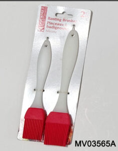 2Pc Silicone Brush With Plastic Handle
