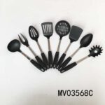 8Pc Nylon Kitchen Tools With S/S Pp Handle Utensils Sets