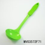 S/S Plastic Handle Slotted Non Stick Soup Spoon T/C