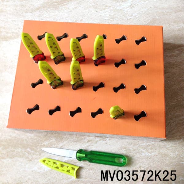 MV03572K25 24Pcs Plastic Handle Fruit Knife With Cover Blade/Kitchen Tool
