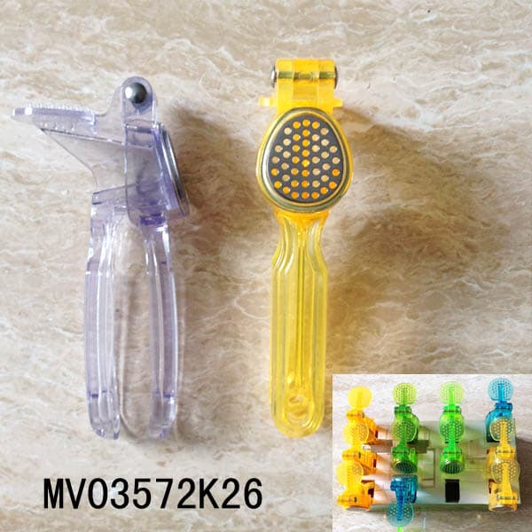 MV03572K26 12Pcs Plastic Handle Garlic Press In Colour Box