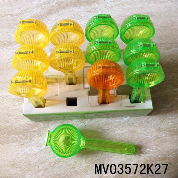 MV03572K27 12Pcs Plastic Lemon Press With Colour Box
