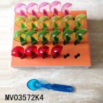 24Pcs Plastic Ice Cream Spoon With Colour Box