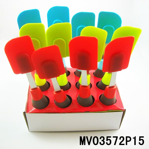 MV03572P15 8" Rubber Handle Butter Knife/Spatula Spoon