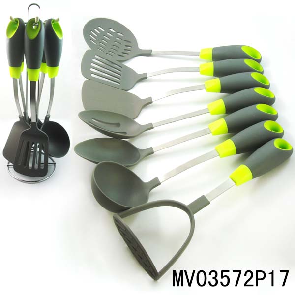 7Pcs Rubber Handle Nylon Kitchen Tools