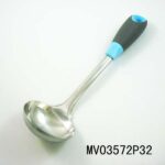 S/S Rubber And Plastic Handle Stainless Steel Soup Spoon T/C