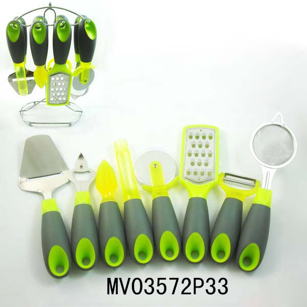 MV03572P33 8Pcs Plastic&Rubbre Handle Kitchen Tools