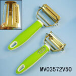 Titanize Kitchen Tools/Rubber And Plastic Handle Two Head Peeler