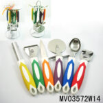 7Pcs Rubber Handle Kitchen Tools Set S/S